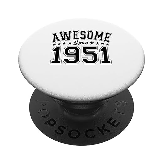 Impresionante desde 1951 Cumpleaños Impresionante Vintage PopSockets PopGrip Intercambiable