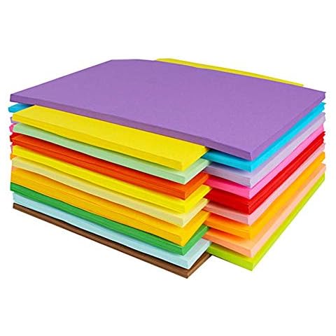 10 Farben, A4 120 g/m² ,100 Blatt Verdicken Buntpapier Farbigen A4 Kopierpapier Papier , Farbige Buntes Papier Ton-Papier, für DIY Kunst Handwerk (20 * 30cm) Cover