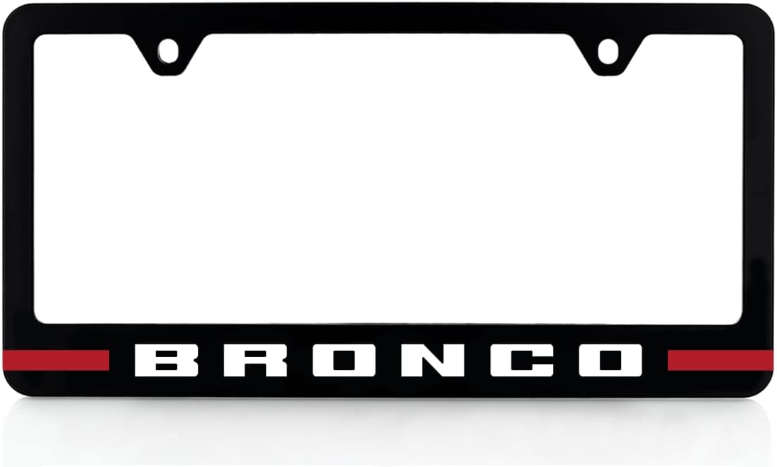 Ford Bronco UV Printed License Plate Frame - Red