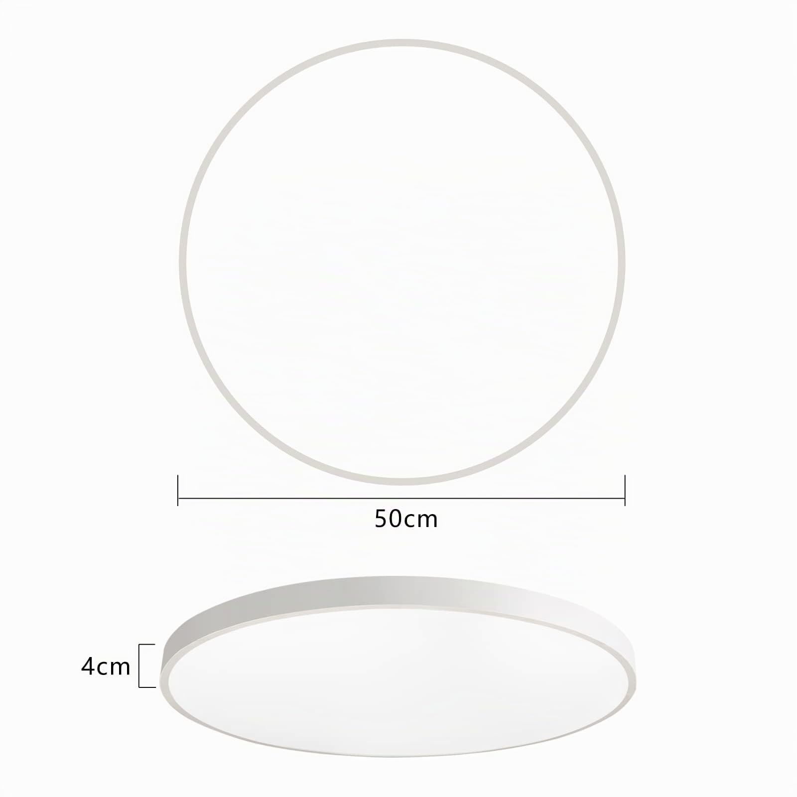 JDONG Smart 54W LED Plafoniera Dimmerabile Wifi Compatibile con Alexa e Google Home 3000-6500K Lampada piatta rotonda per Camera da letto Soggiorno Cucina Corridoio Balcone Seminterrato Ø50CM