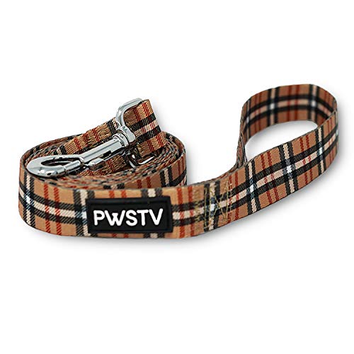 PWSTV The Pawsitive Co. Hundeleine zum Füttern eines Hundes. Strapazierfähiges Nylon, 180 cm, London Plaid Cover