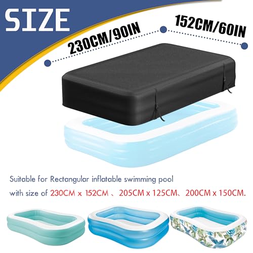 Bâche de piscine gonflable rectangulaire 229x152 bâche de protection 420D