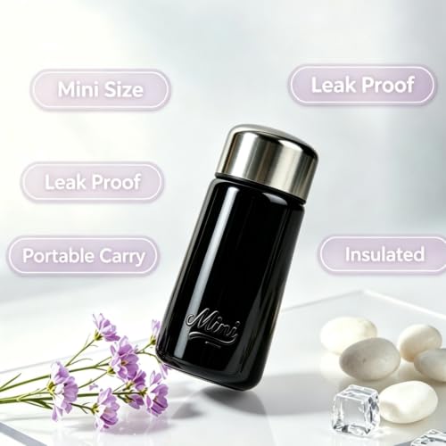 OZXUJCV Mini2 Mini Termo Aislado de Acero Inoxidable, Pequeña Botella 5oz miniatura 4