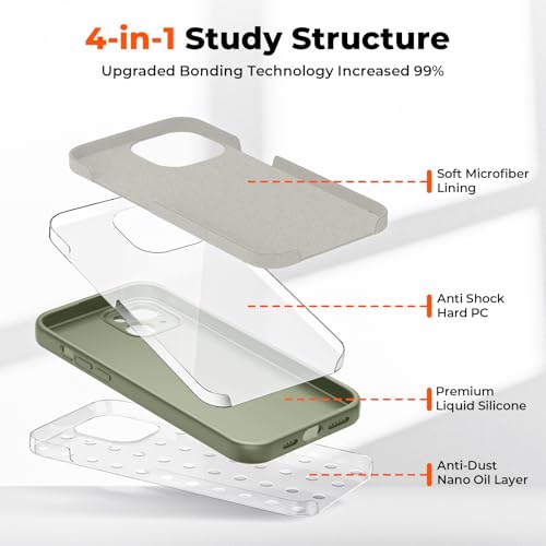 Coque iPhone 14 Plus silicone anti-choc vert protège objectif photo - 3