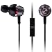 Panasonic drops360° LUXE Premium In-Ear Stereo Headphones with Mic + Controller RP-HJX21M-K (Black and Silver) Powerful Bass, with Travel Case