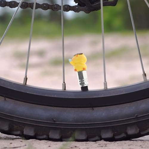 Cubierta de válvula de bicicleta con forma de pato miniatura 7
