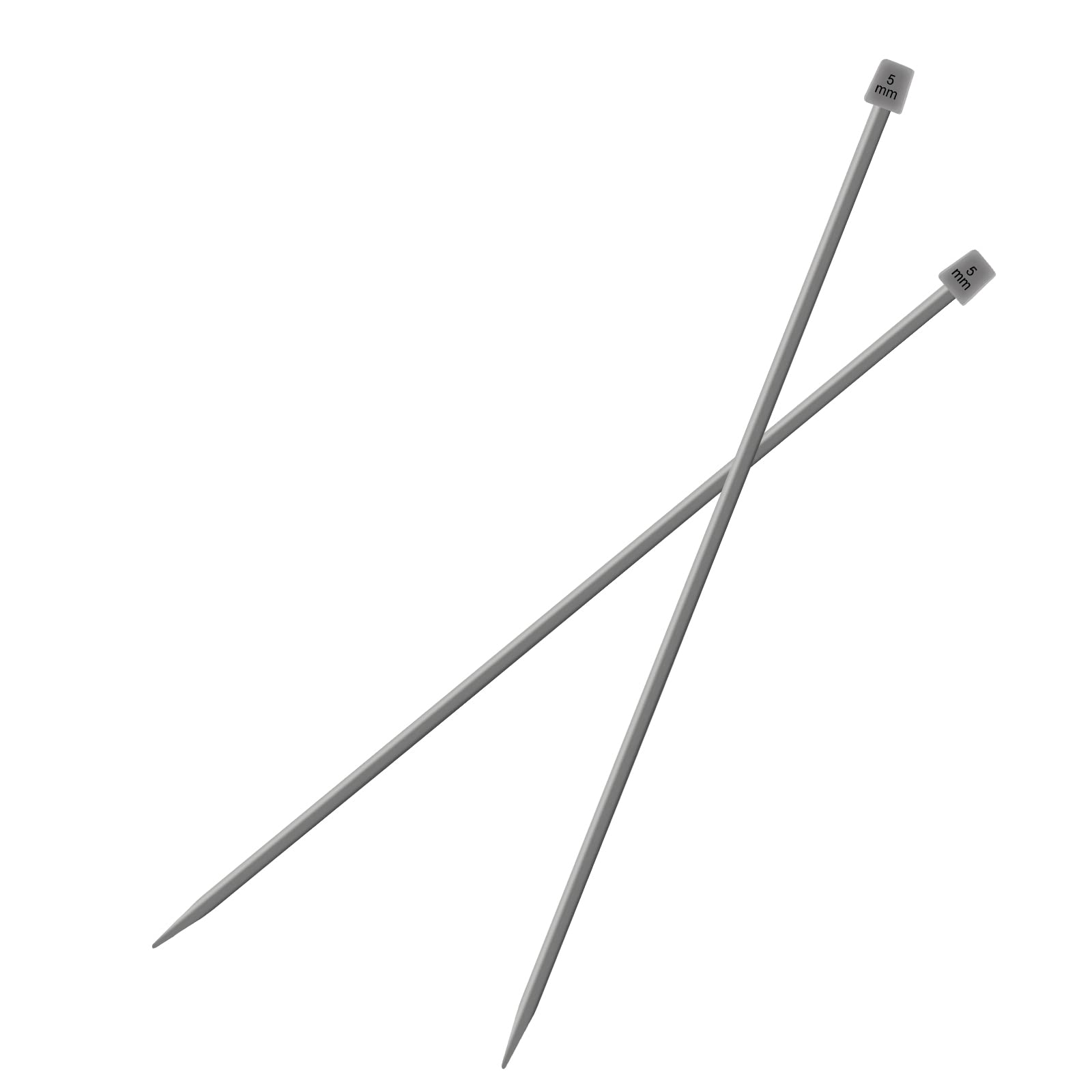 Vogueing Tool Single Pointed Knitting Needles 2Pcs/Set 35CM Long Knitting Needles Sets Aluminium Classic Knitting Pins for Handmade Weave DIY Tools(5MM)