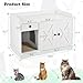 Hidden Litter Box Furniture Enclosure for Indoor Cats All-in-One Cat Cabinet with Ventilation Holes,Double-Layer Litter Mat Indoor Cat House with Storage Drawer Side Table Cats Box Cabinet