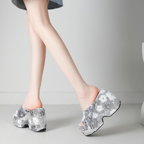 Plateforme chaussons femmes mode compensées mule sandales d'été légères et pantoufles de style