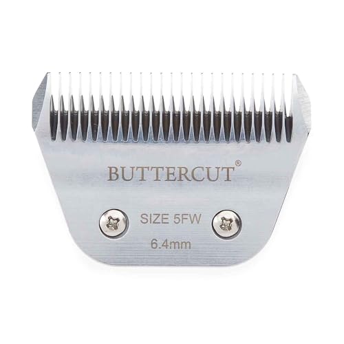 Geib Buttercut Stainless Steel A5 Detachable Wide Clipper Blade. Wide Blades for Dog Grooming Fits A5 Type Clippers Size #5F Wide