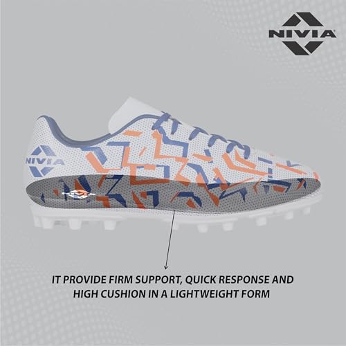 Image of Nivia Encounter Mg 2.0 Football Stud for Men, Synthetic Leather Upper, Lightweight Insole,High-Shear Strength TPU Outsole, Ideal for Hard & Grassy Surfaces