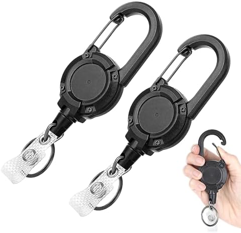 Amazon.com : RISKIV Retractable Keychain,Tactical ID Badge Holder Reel ...
