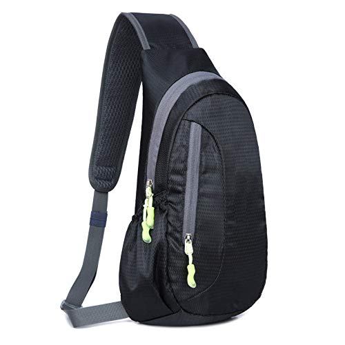 Sling Chest Bag Slim Sports Cross Body Shoulder Backpacks with Adjustable Belt