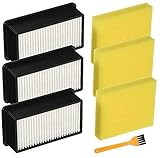 Mochenli Replacement Filters for Bissell 1008 CleanView Vacuums ,3 Pack HEPA Filters + 3 Pack Post-Motor Filters, Compare to Part 2032663 & 1601502