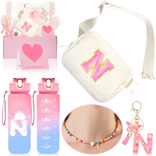 Riñonera cruzada con inicial juegos de regalos personalizados para niñas de 4 a 13 años N