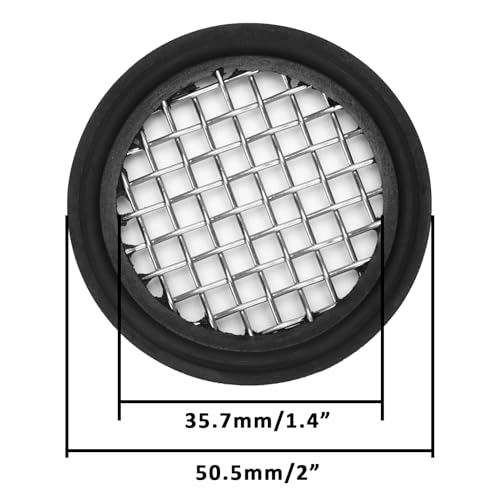 Image of DERNORD 2 Pack 1.5 inch Sanitary Tri-Clamp Gasket Buna-N (NBR) w /Stainless Bonded Type Screen 6 Mesh