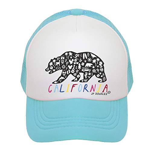 California Bear Flag Hat Kids Trucker Hat. Baseball Mesh Back Cap fits Baby, Toddler and Youth