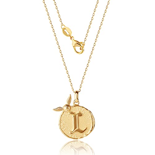 Harry Potter Wizarding World Golden Snitch Initial L Gold Plated Pendant Necklace, 18" #TOP4