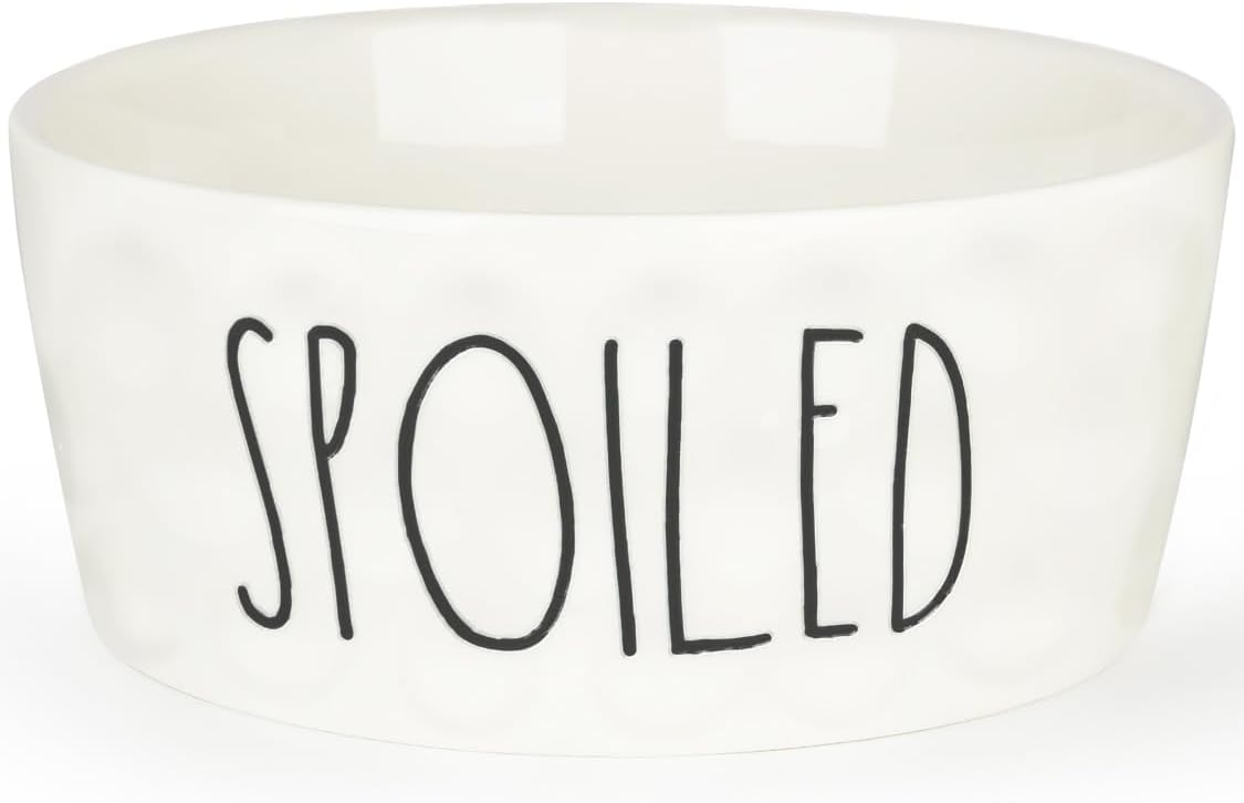 Comedero para Perro Cerámico 27 Onzas, Blanco