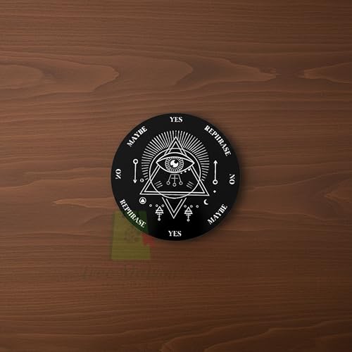 Image of Vastu Evil Eye Pendulum Board |Size- 6inch Approx | Metaphysical Message Board for Witchcraft with Brass (Pendulum Assorted) Acrylic Divination