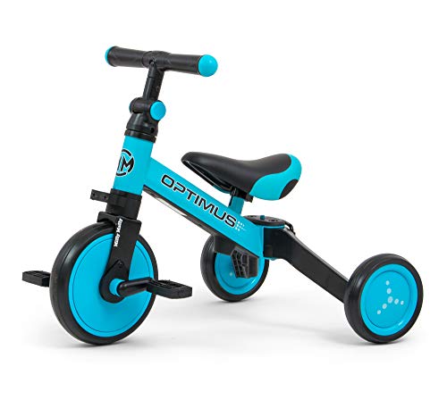 Best Review Of Milly Mally 5901761125078 Ride on 3-in-1 Optimus Blue Blue