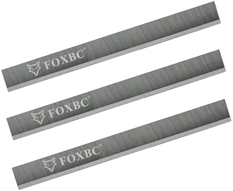 FOXBC 6-1/8 Inch Jointer Planer Knives Blades for Ridgid JP0610,Delta 37-190 37-195, Craftsman 21705 922995, Jet JJ-6CS, Powermatic Jointers - Set of 3