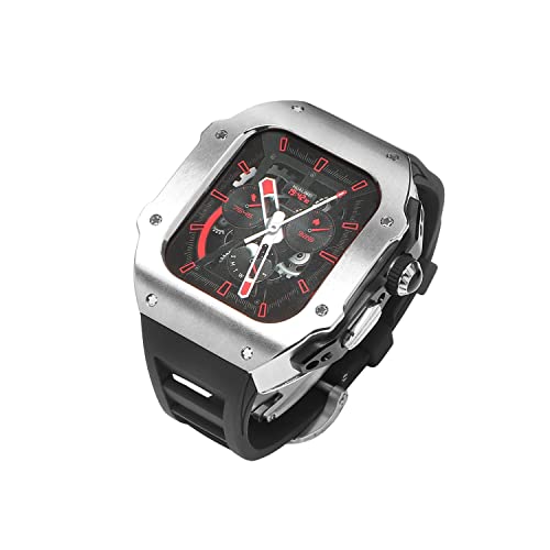 Boîtier titane RM Mod Apple Watch Ultra par PURYN avec bracelet luxe