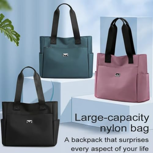 CASSETITE Large Capacity Water Repellent Multi Pocket Nylon Shoulder Bag, Large Capacity Waterproof Multi PocketBag3