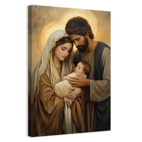 STAMPE SU TELA DELLA SACRA FAMIGLIA: viene selezionata una tela di alta qualità con una trama fitta e delicata per ripristinare ogni colore e texture. Il materiale della cornice è in legno e gli angoli sono arrotondati e lisci. I giunti sono stretti e le connessioni sono solide e non si deformano facilmente.