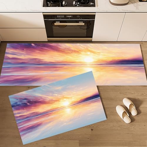 Tapis de cuisine antidérapant pour éviter les glissades lot de 2 lavable eau - 4