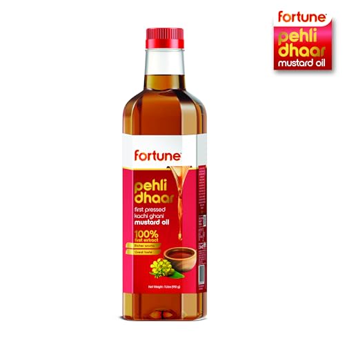 Image of Fortune Pehli Dhaar First Pressed Kachi Ghani Mustard Oil 1 L (Pack of 3)