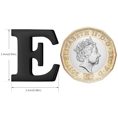 Image of HONEY BEAR Initial Alphabet Letter Lapel Pins Collar Badge Brooches for Mens /Womens Shirt Dress Decoration Black