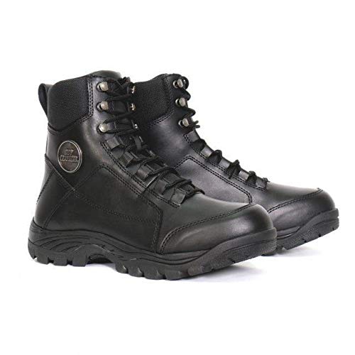Hot Leathers BTM1010 Men's Black Leather Swat Style Lace Up Boots - 11