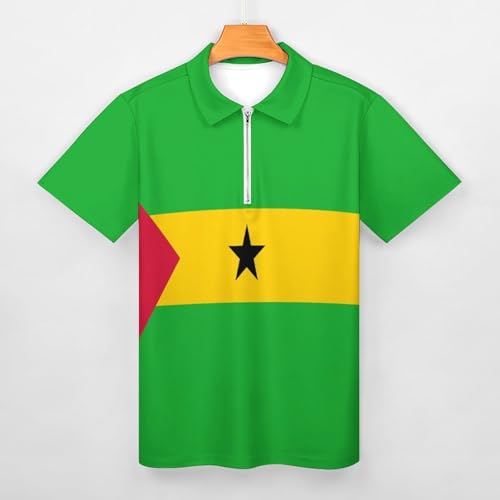 Polo col zippé homme São Tomé mailles légères pull de golf vert - 5