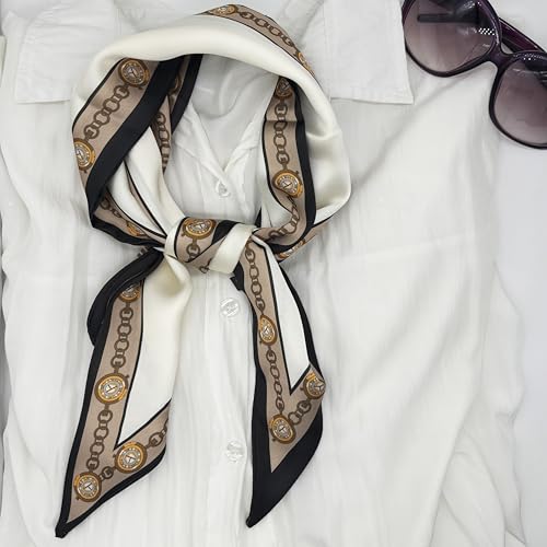 Head Scarf Hair Neck Scarves Elegant Oblique Angle Satin Scarfs Purse Handbag Scarfs Premium Silk - like Silky Long Thin Satin Scarves for All Seasons and Occasions3
