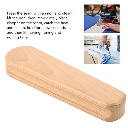 BORDSTRACT Tailor Clapper Beech Wooden Clapper Multifunction Rounded Quilters Clapper Sewing Tool for Ironing, Sewing and Quilting and Most Scenarios