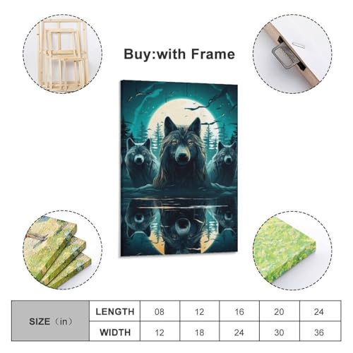 Affiche loup de qualité premium pour une décoration murale raffinée 40x60