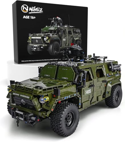 Nifeliz Warrior Military Car Building Kit, Collectible Building Army Model Truck, Military Toys for...