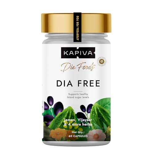 Kapiva Dia Free Capsules | Helps Manage Blood Sugar Levels With Karela, Jamun & Gudmar | 100% Ayurve...