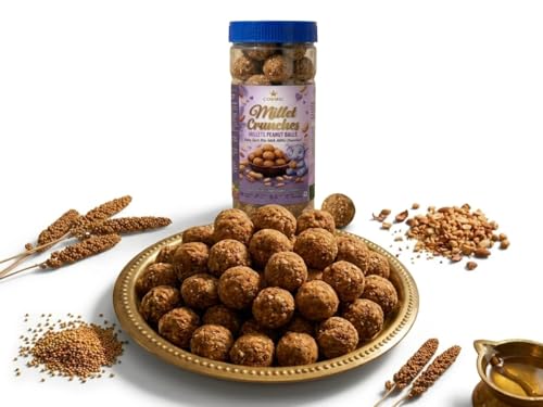 Image of Cosmic Millet Crunches Peanut Balls | Healthy Multi Millet Snack for Kids & Adults | Sweetened with Natural Jaggery | Crunchy Peanut Balls | Rich in Fibre | 80g