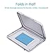 SUPERJARE Foldable Laptop Table, Bed Desk, Breakfast Serving Bed Tray, Portable Mini Picnic Table & Ultra Lightweight, Folds in Half with Inner Storage Space - Silver Gray
