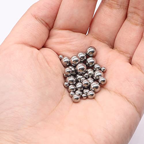Weideer K-085-600 600Pcs 12 Size Stainless Steel Precision Steel Balls 1-8Mm Metric Bicycle Bearing Balls Assortment Kit Mixing Balls 1Mm 2Mm 2.5Mm 3Mm 3.5Mm 4Mm 4.5Mm 5Mm 5.5Mm 6Mm 7Mm 8Mm K-085-600 thumb #5