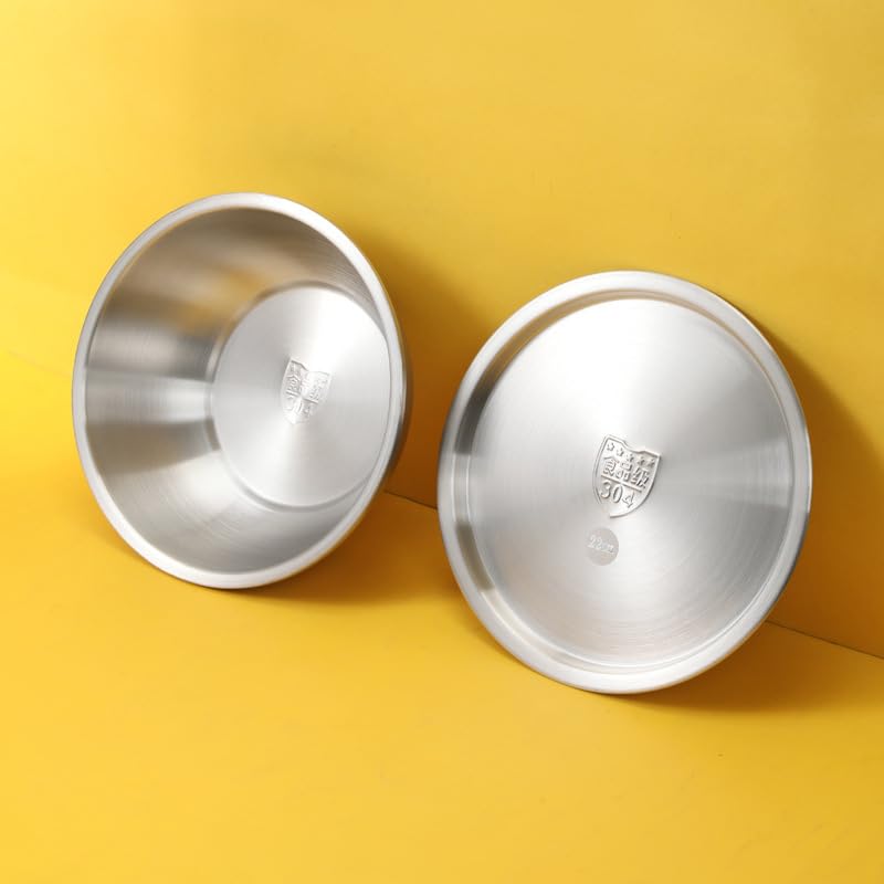 Cuenco de acero inoxidable 304 recipiente de cocina de 24 cm con tapa 6