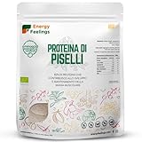 F Energy Feelings Proteine di Piselli in Polvere BIO 1 Kg / 82% Proteine Vegetali/Proteine Vegane Massa Muscolare e Dimagrire/Senza Zuccheri Aggiunti, Lattosio né Glutine