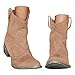 Suede Ankle Boots for Women Western Cowboy Ankle Booties Low Heel Suede Chunky Heel Ankle Round Toe Short Boots Comfortable Warm Fall Winter Shoes Slip On Fashion Retro Classic Booties