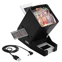 CAMEDAFLX SV-3 35mm Diabetrachter, 3-facher Vergroßerung,LED-Beleuchtung für 35mm Dia-Scheiben und Film negativs,Filme Dia-Viewer USB- oder batteriebetrieben (inkl. USB-Kabel)