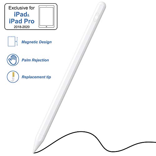 Stylus Pen for iPad with Palm Rejection, KECOW Active iPad Stylus Pen Compatible with iPad (2018-2020) 6th/7th/8th Gen, iPad Mini 5th Gen, iPad Air 3rd Gen, iPad Pro (11/12.9'')Precise Drawing/Writing