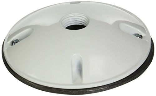 Morris 36812 Round Weatherproof Box Cover, 4-inch Round, (1) 1/2-inch Hole, White