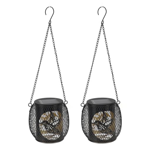 Linterna solar IP65 Luz colgante LED decorativa para exteriores de alto brillo para jardín y patio