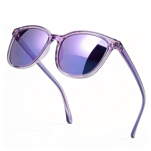 SIPHEW Mirrored Polarized Sunglasses for Women - Designer Oversized Square Beach Eyewear w UV400 Protection